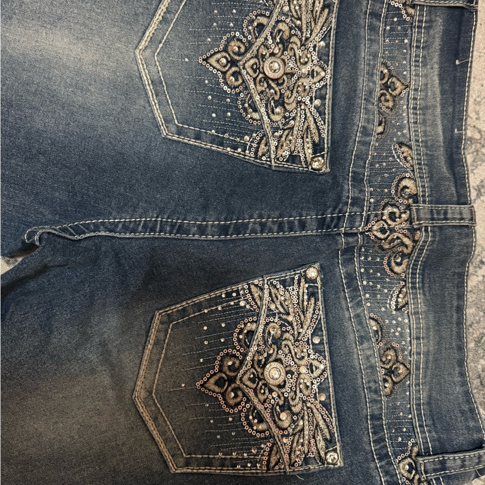 Embellished Blue Jeans